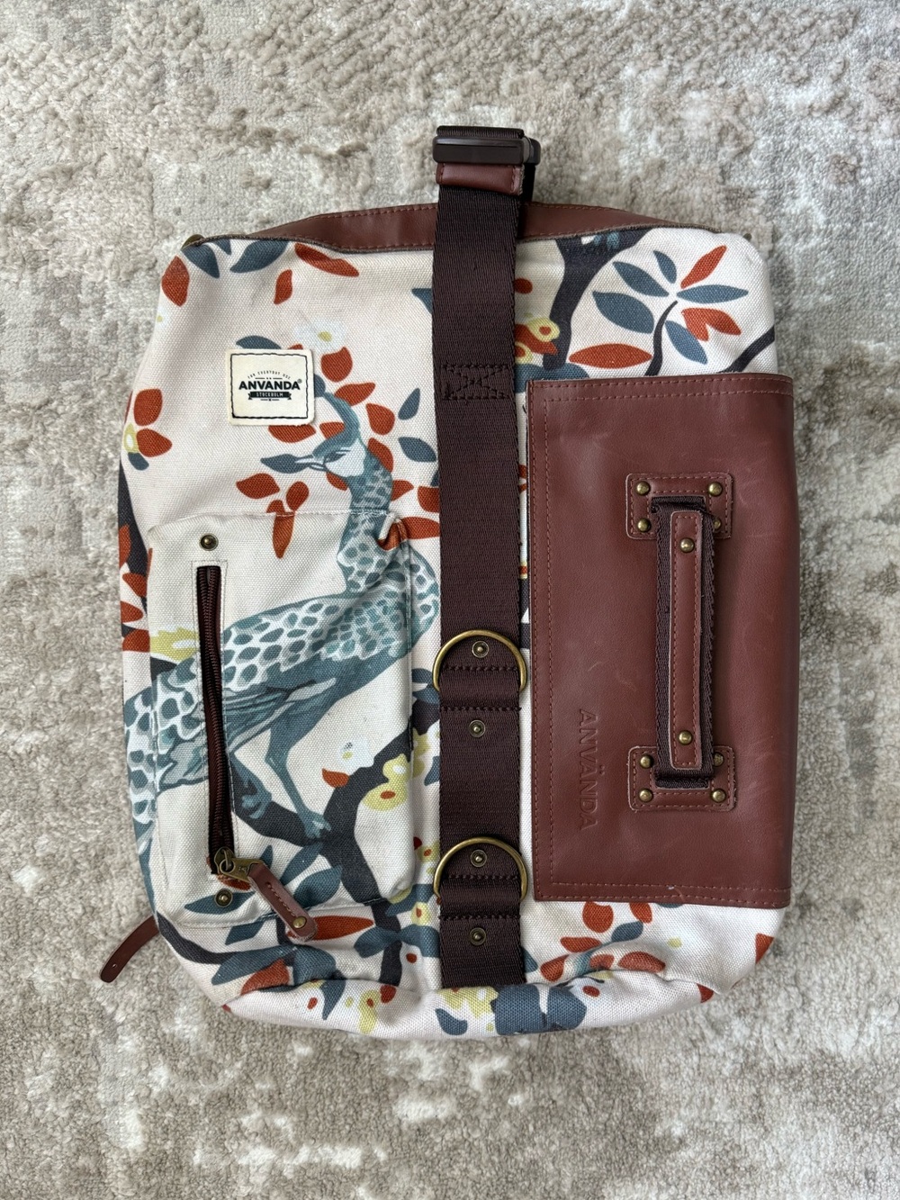 Anvanda Carry Everything Vegan Leather Backpack
